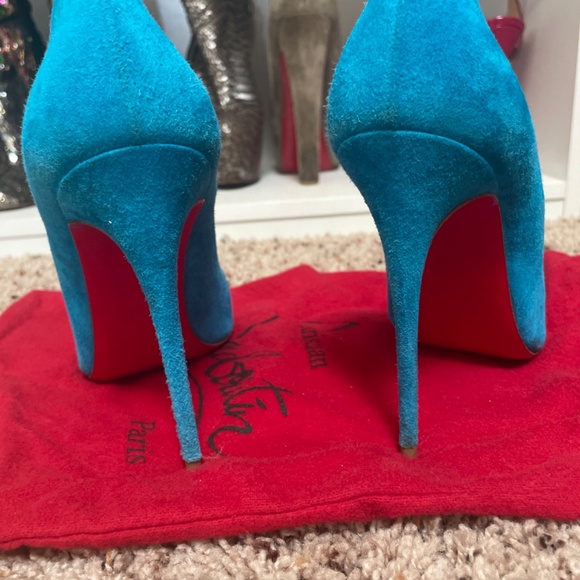 Turquoise Christian Louboutin so Kates pumps - Picture 2 of 2